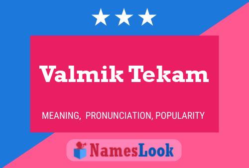 Poster del nome Valmik Tekam