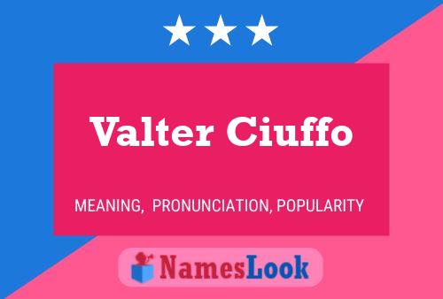 Poster del nome Valter Ciuffo