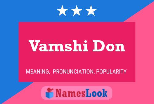 Poster del nome Vamshi Don