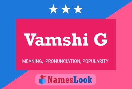 Poster del nome Vamshi G