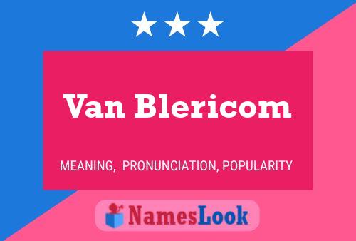 Poster del nome Van Blericom