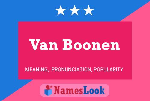 Poster del nome Van Boonen