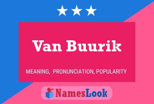 Poster del nome Van Buurik