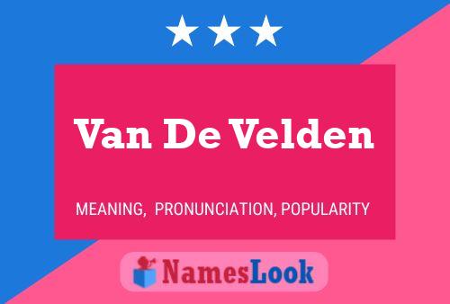 Poster del nome Van De Velden