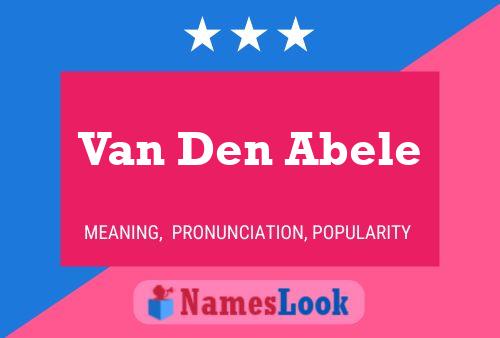 Poster del nome Van Den Abele