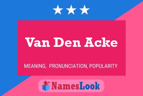 Poster del nome Van Den Acke