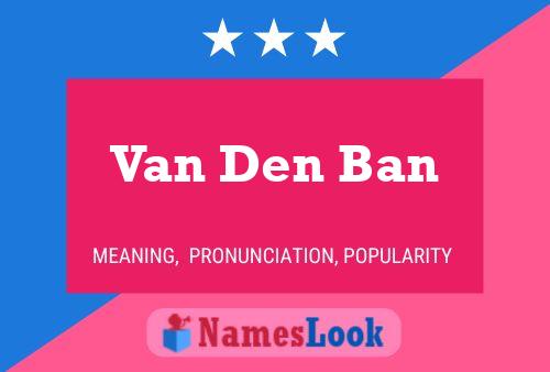 Poster del nome Van Den Ban