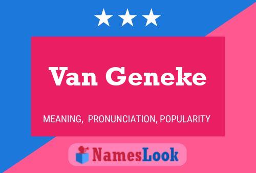 Poster del nome Van Geneke