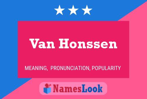 Poster del nome Van Honssen