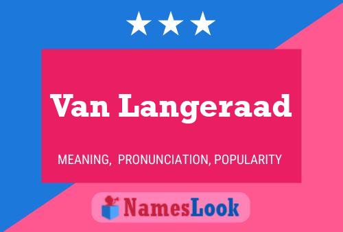 Poster del nome Van Langeraad