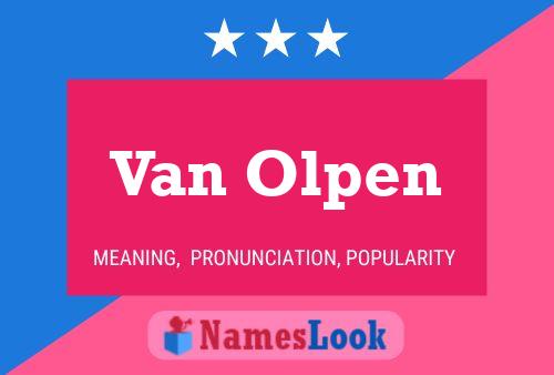 Poster del nome Van Olpen