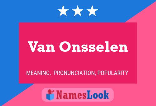 Poster del nome Van Onsselen