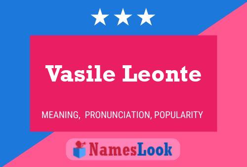 Poster del nome Vasile Leonte