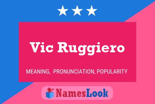 Poster del nome Vic Ruggiero