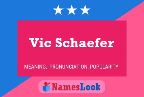 Poster del nome Vic Schaefer