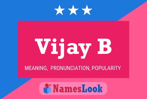 Poster del nome Vijay B