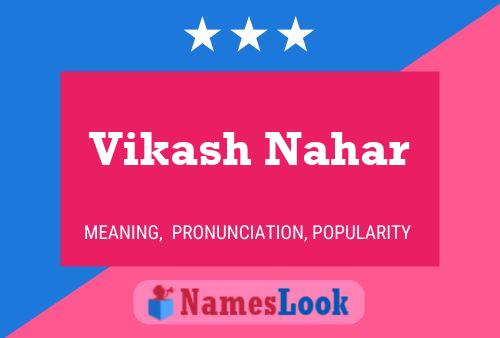 Poster del nome Vikash Nahar