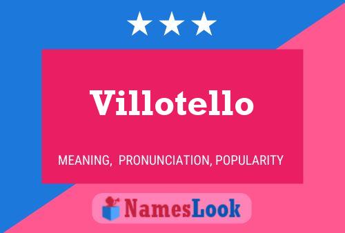 Poster del nome Villotello