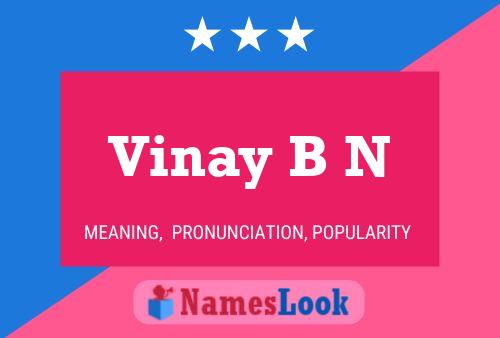 Poster del nome Vinay B N