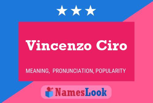 Poster del nome Vincenzo Ciro