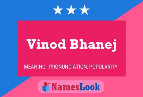 Poster del nome Vinod Bhanej