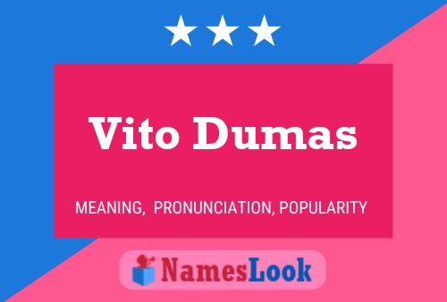 Poster del nome Vito Dumas