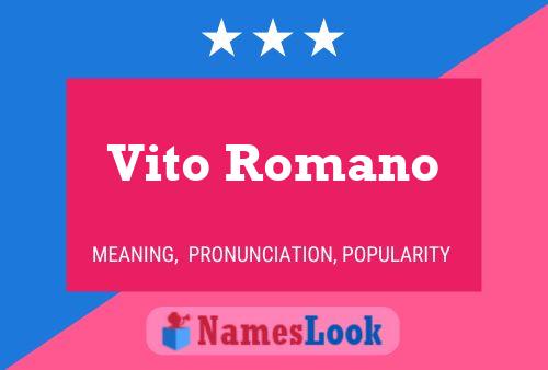 Poster del nome Vito Romano