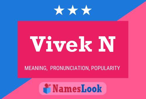 Poster del nome Vivek N