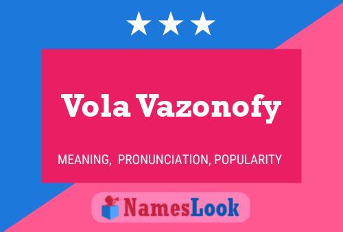 Poster del nome Vola Vazonofy