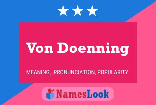 Poster del nome Von Doenning