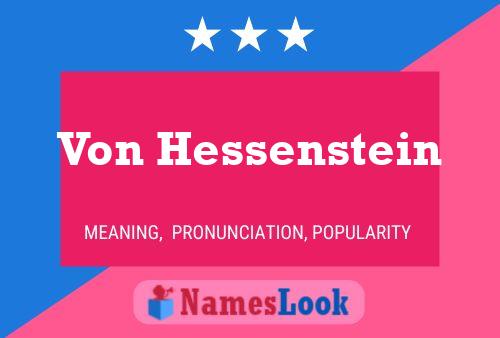 Poster del nome Von Hessenstein