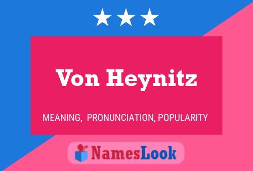 Poster del nome Von Heynitz