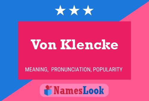 Poster del nome Von Klencke