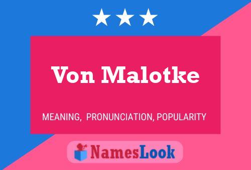 Poster del nome Von Malotke