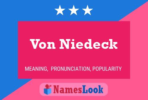 Poster del nome Von Niedeck