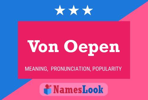 Poster del nome Von Oepen