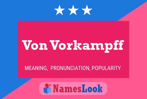 Poster del nome Von Vorkampff