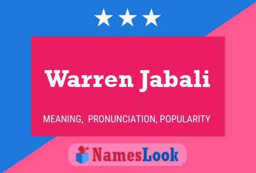 Poster del nome Warren Jabali