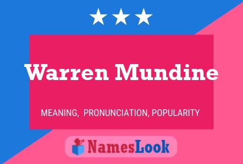 Poster del nome Warren Mundine