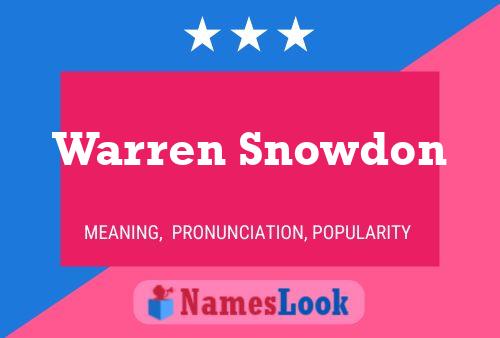 Poster del nome Warren Snowdon