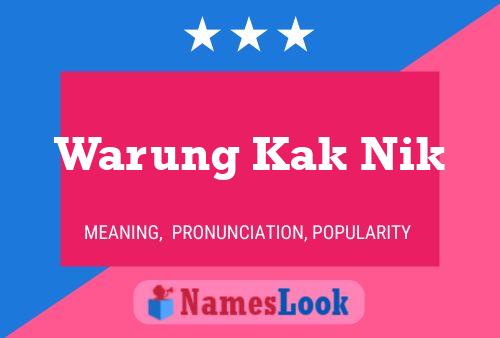 Poster del nome Warung Kak Nik