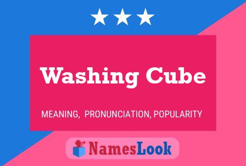 Poster del nome Washing Cube