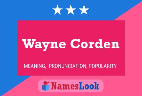 Poster del nome Wayne Corden