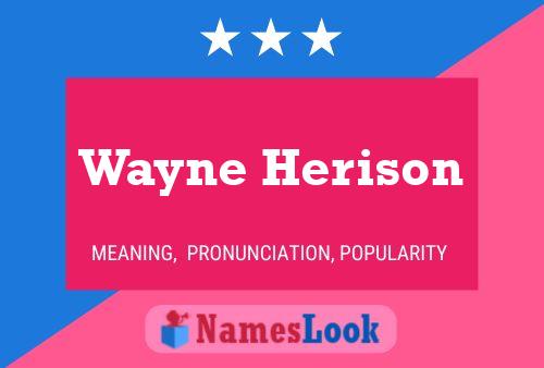 Poster del nome Wayne Herison