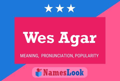 Poster del nome Wes Agar