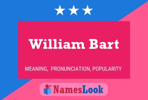 Poster del nome William Bart