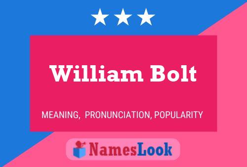 Poster del nome William Bolt