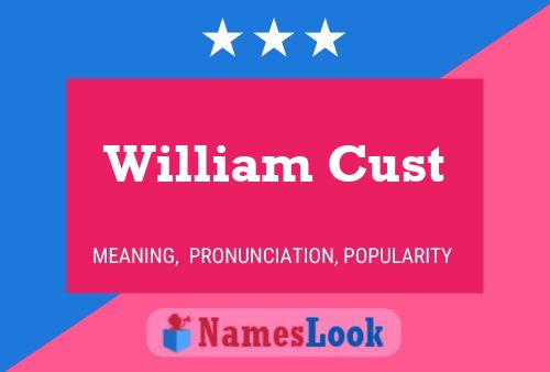 Poster del nome William Cust