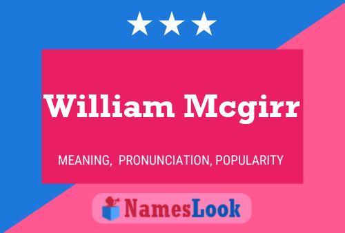 Poster del nome William Mcgirr