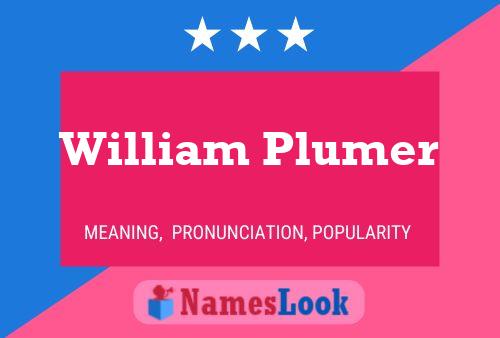 Poster del nome William Plumer